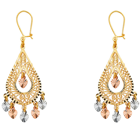 Chandelier Earrings - 14K Gold - ER886