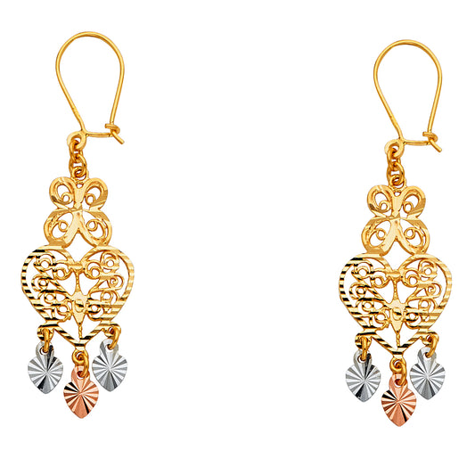 Chandelier Earrings - 14K Gold - ER890