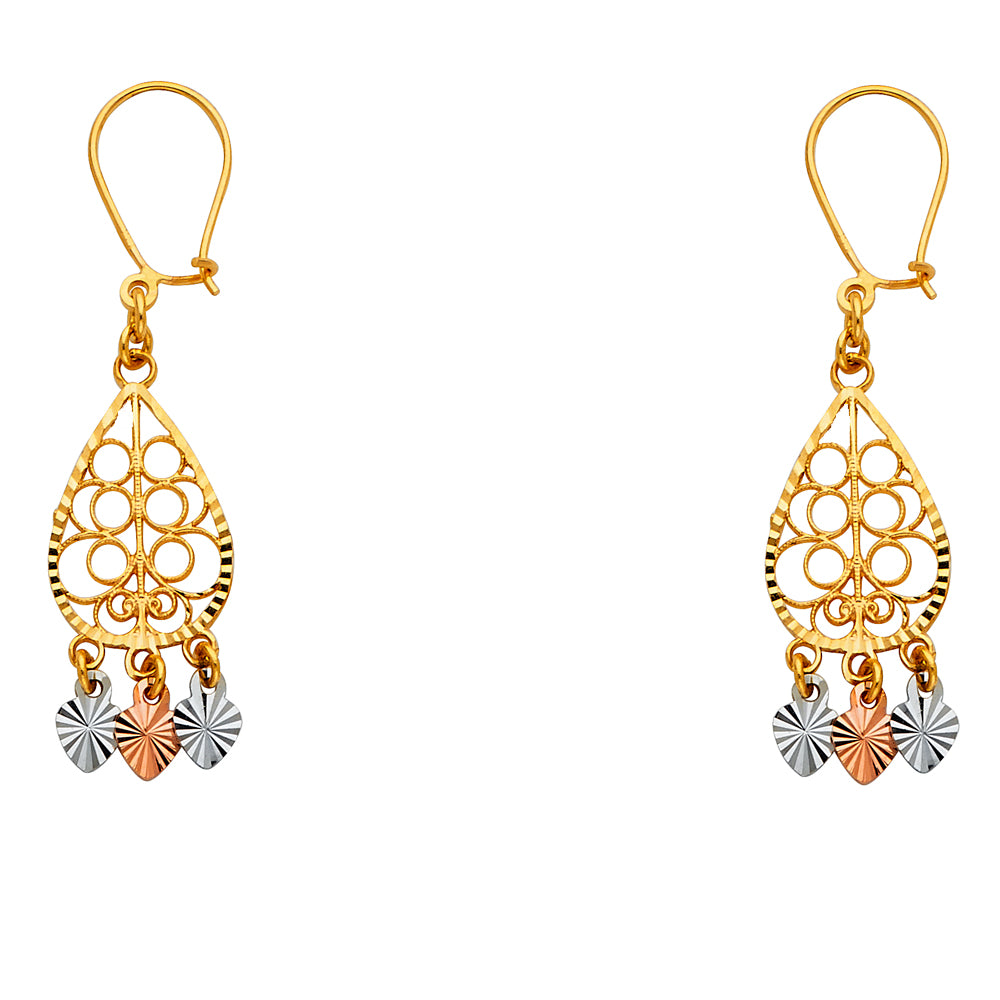 Chandelier Earrings - 14K Gold - ER891