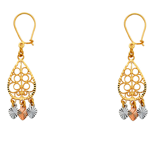 Chandelier Earrings - 14K Gold - ER891