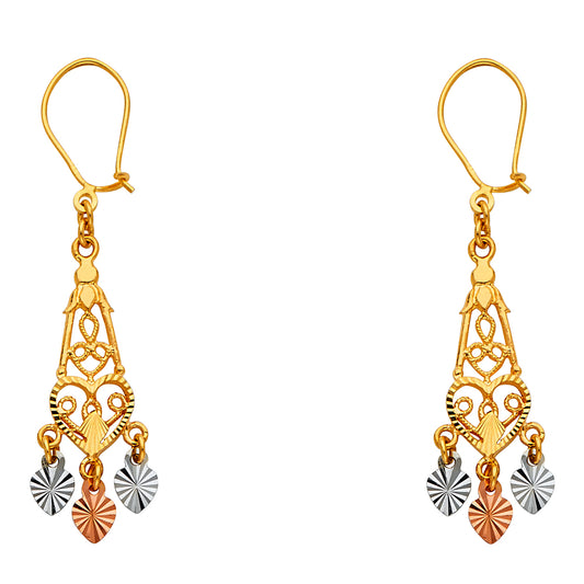Chandelier Earrings - 14K Gold - ER892