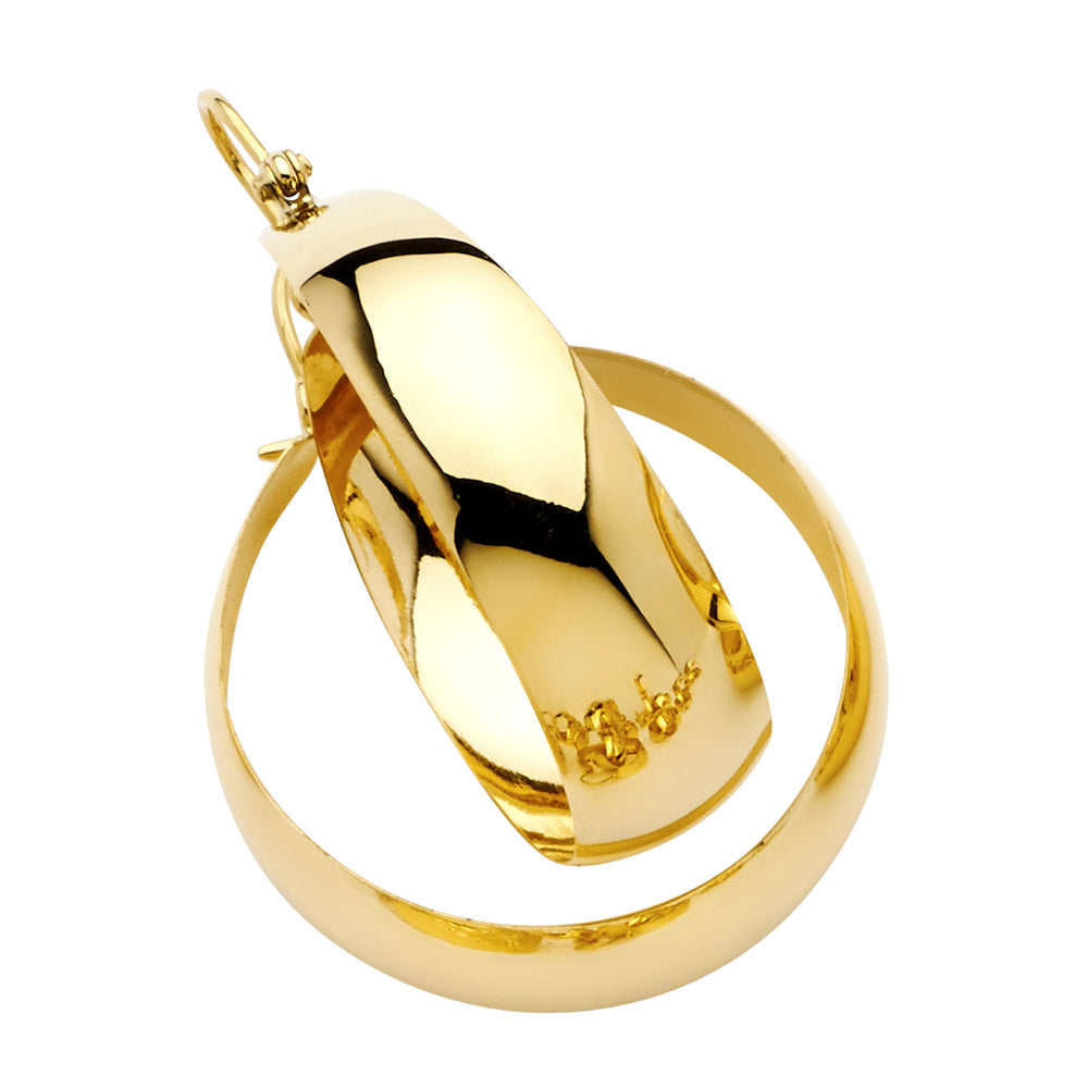 Hoop Earrings  - 14K Gold - ER901