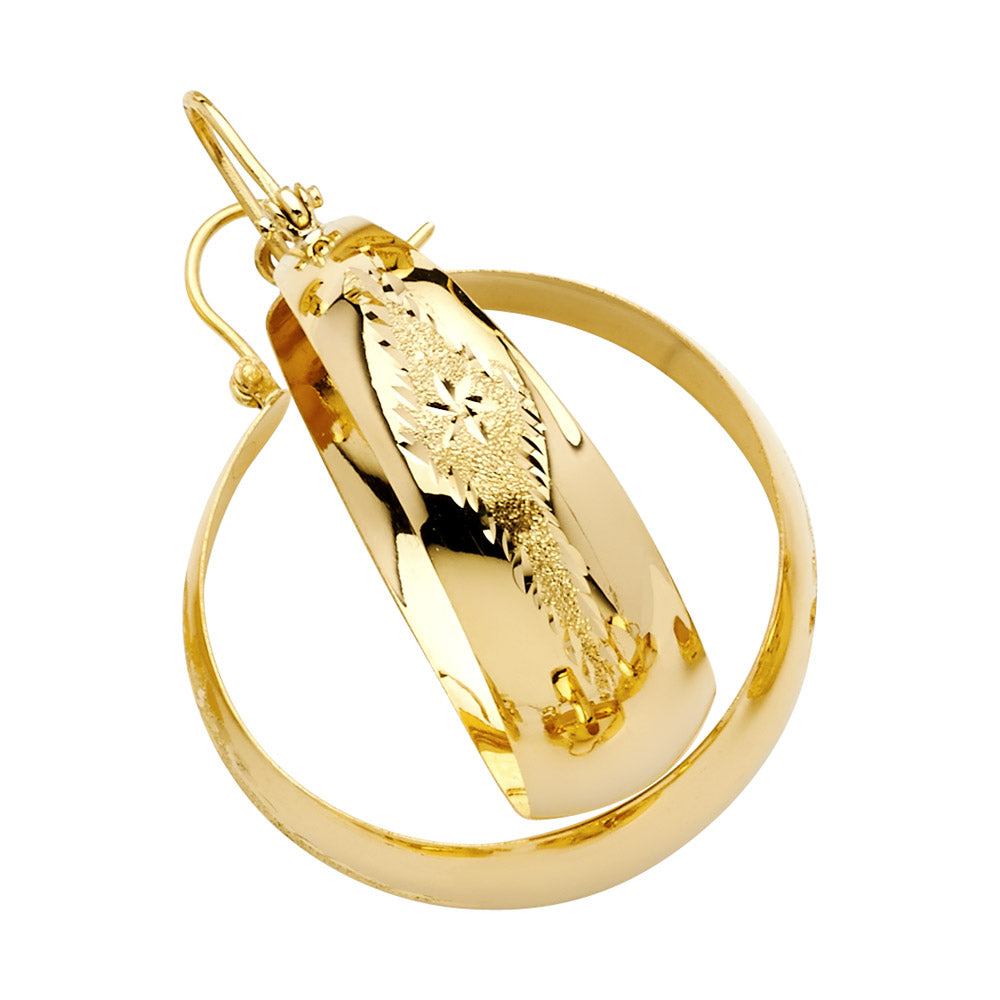 Hoop Earrings  - 14K Gold - ER905