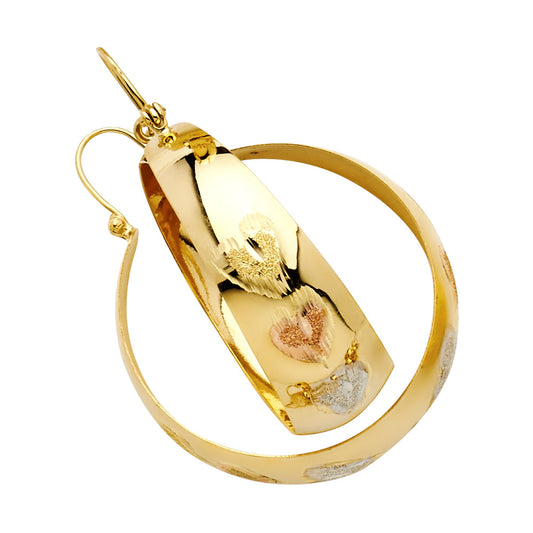 Hoop Earrings  - 14K Gold - ER910