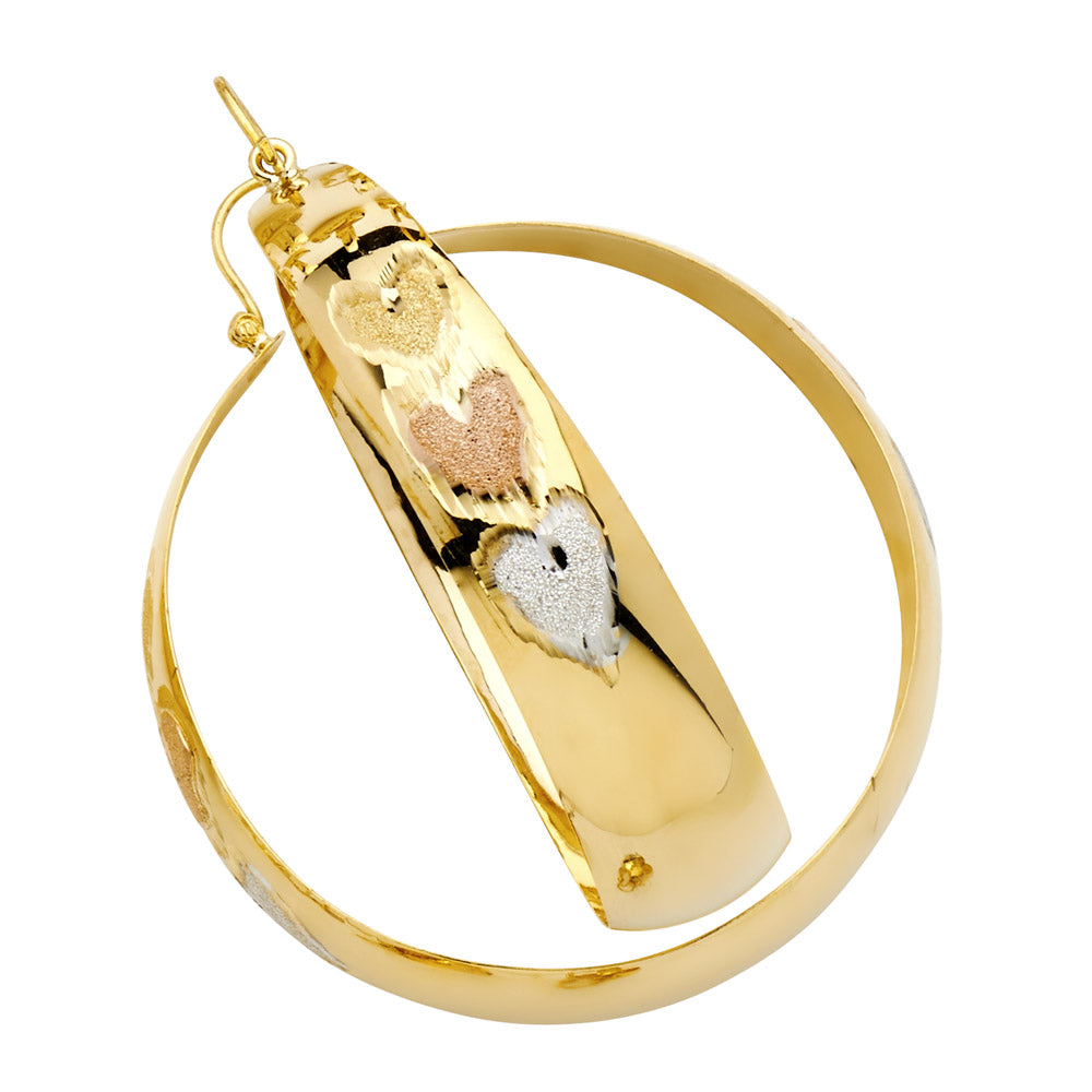 Hoop Earrings  - 14K Gold - ER912