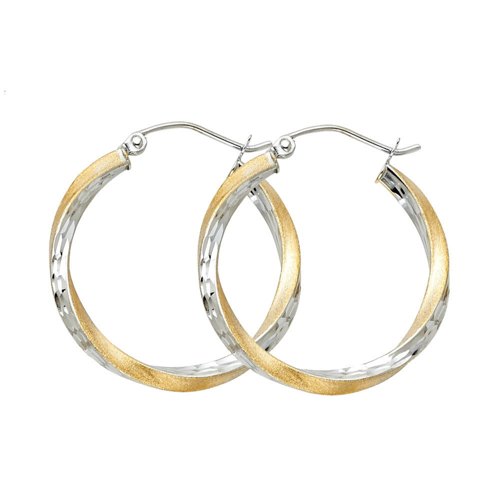 Hoop Earrings  - 14K Gold - ER93