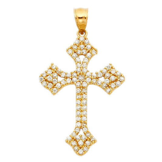 CZ Cross Pendants - 14K GOLD - PT1050