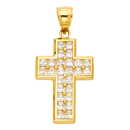 CZ Cross Pendants - 14K GOLD - PT1053