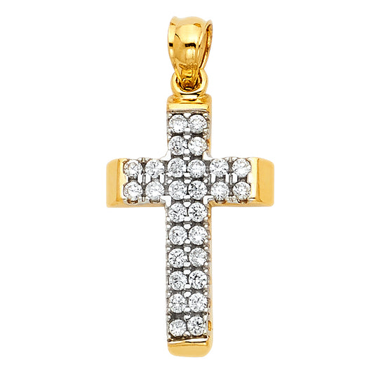 CZ Cross Pendants - 14K GOLD - PT1054