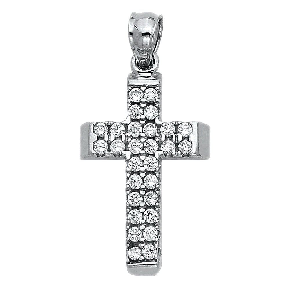 CZ Cross Pendants - 14K GOLD - PT1055