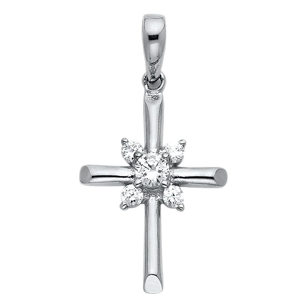 CZ Cross Pendants - 14K GOLD - PT1058