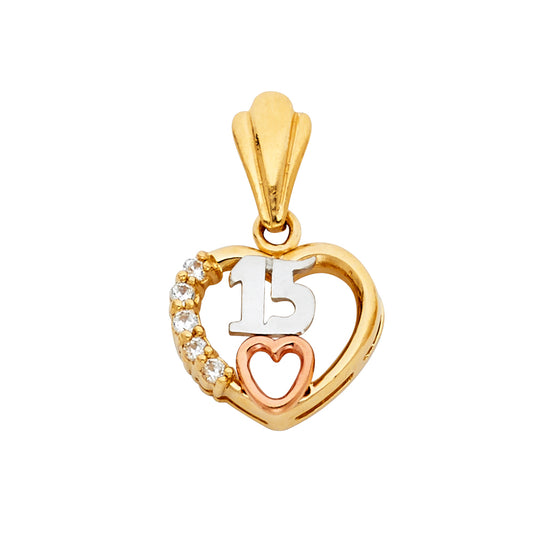 15 Años Pendants - 14K GOLD - PT1865