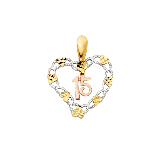 15 Años Pendants - 14K GOLD - PT1876