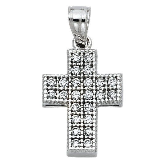 CZ Cross Pendants - 14K GOLD - PT530