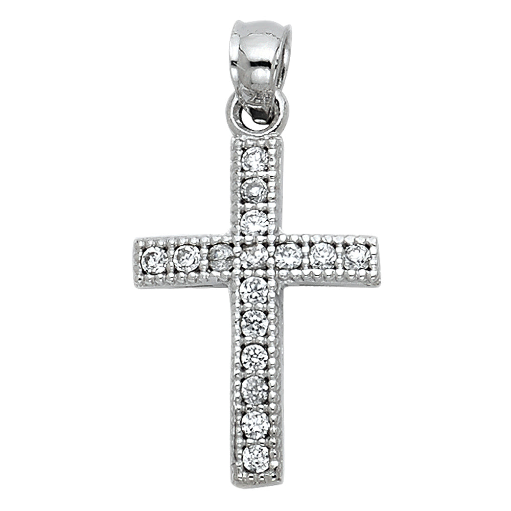 CZ Cross Pendants - 14K GOLD - PT532