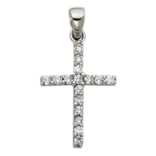 CZ Cross Pendants - 14K GOLD - PT534