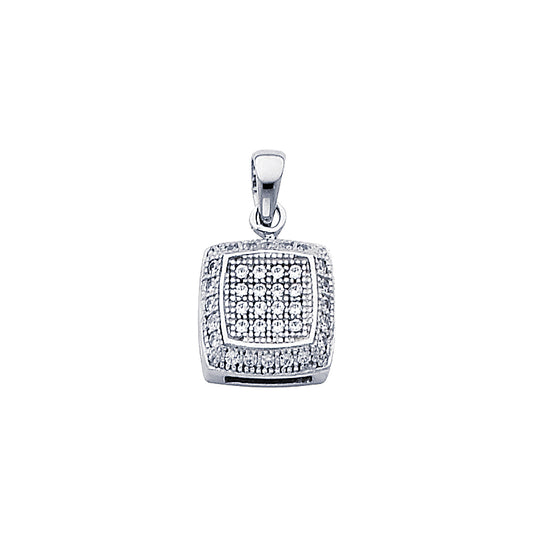 CZ Pendant & Earrings Sets - 14K GOLD - PT687W, ER315W