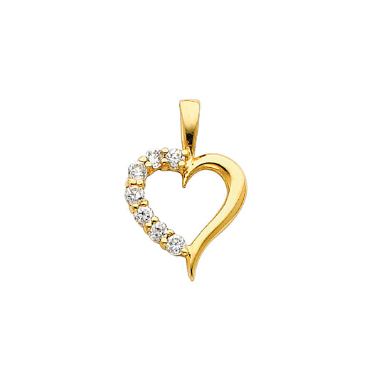 CZ Pendant & Earrings Sets - 14K GOLD - PT689, ER317