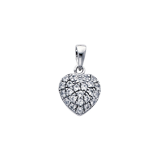 CZ Pendant & Earrings Sets - 14K GOLD - PT690W, ER318W
