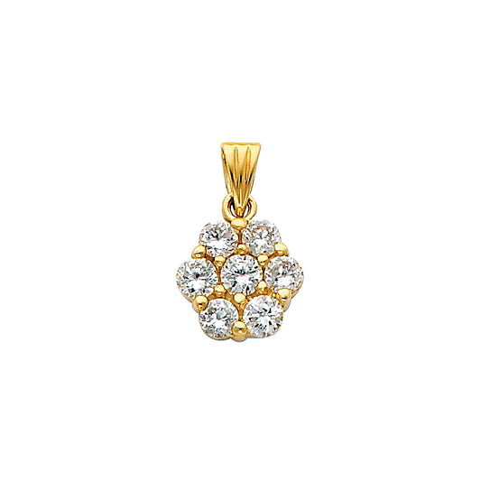 CZ Pendant & Earrings Sets - 14K GOLD - PT693, ER321, ER322