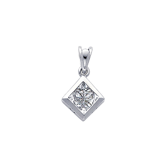 CZ Pendant & Earrings Sets - 14K GOLD - PT695W, ER325W, ER326W