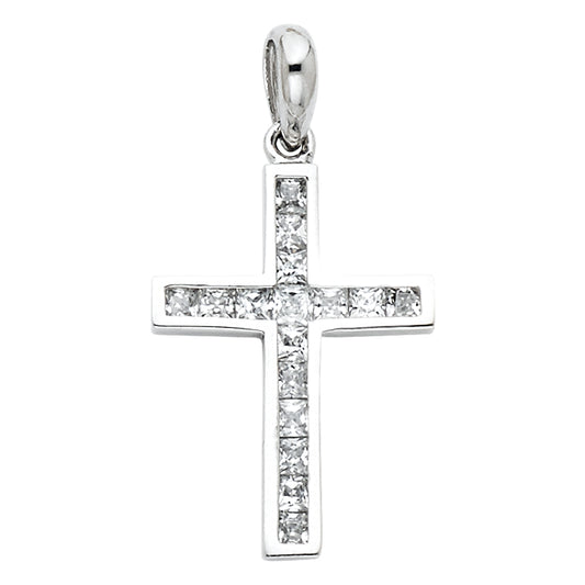 CZ Cross Pendants - 14K GOLD - PT821