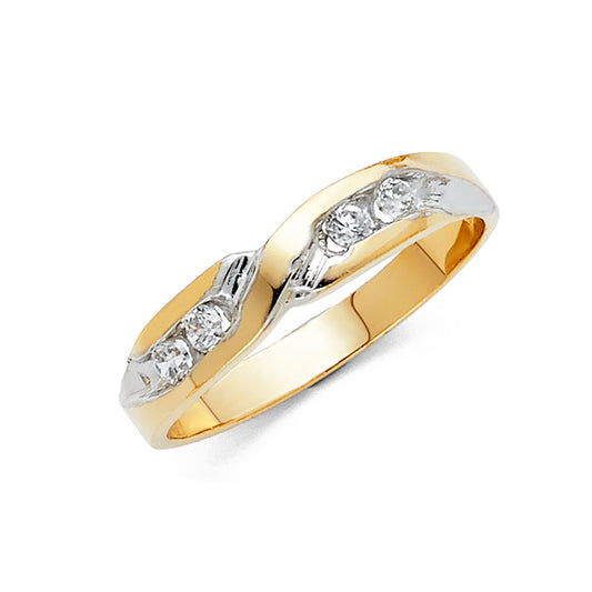 CZ Wedding Trio Sets - 14K - RG1020