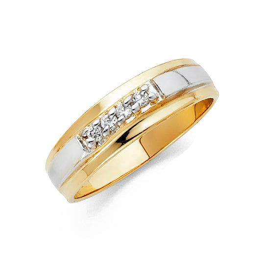 CZ Wedding Trio Sets - 14K - RG1023