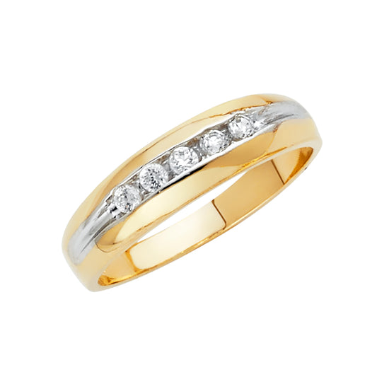 CZ Wedding Trio Sets - 14K - RG1026