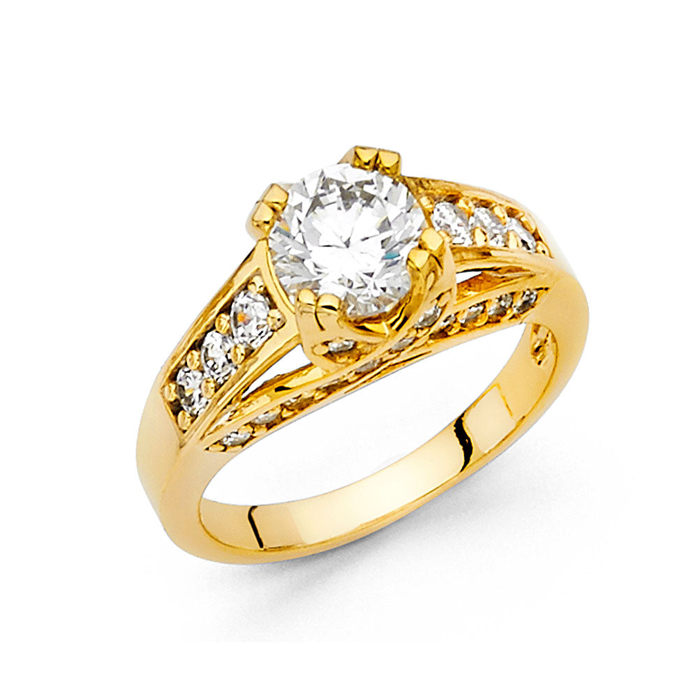 CZ Engagement Rings - 14K Gold - RG1205