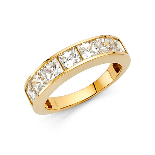 CZ Wedding Bands - 14K Gold - RG1384