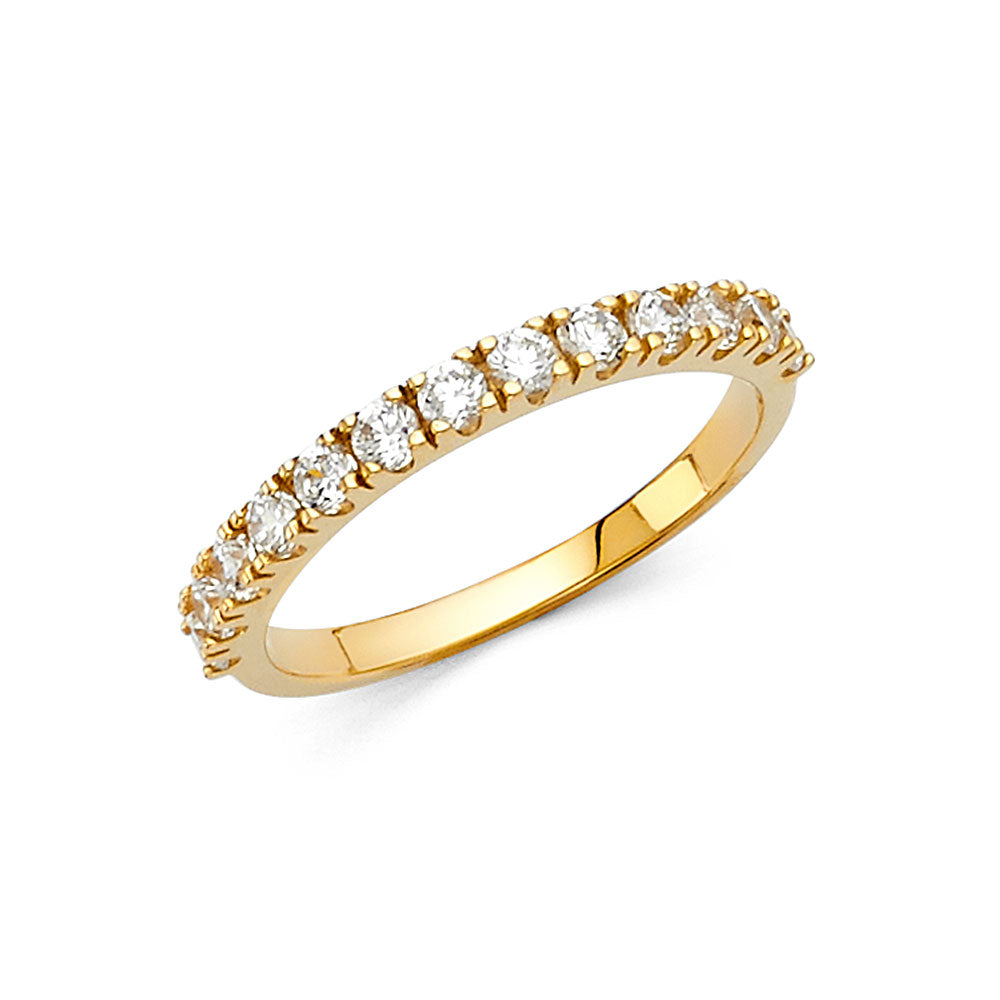 CZ Wedding Bands - 14K Gold - RG1386