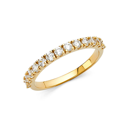 CZ Wedding Bands - 14K Gold - RG1386