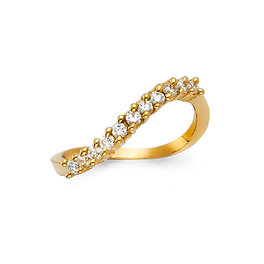 CZ Wedding Bands - 14K Gold - RG1390