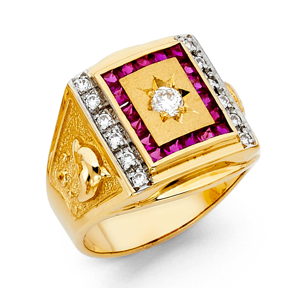 Men’s CZ Rings - 14K Gold - RG1428