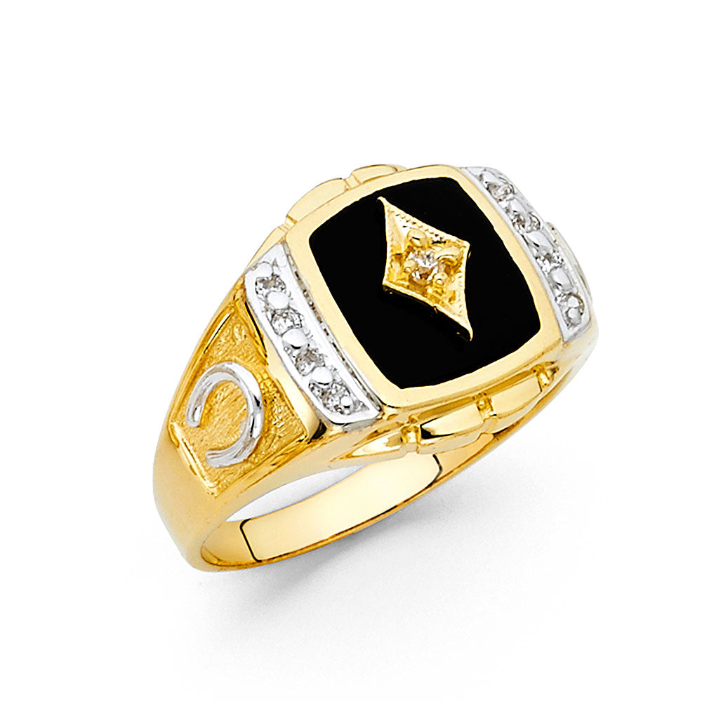 Men’s Onyx Rings - 14K Gold - RG1525