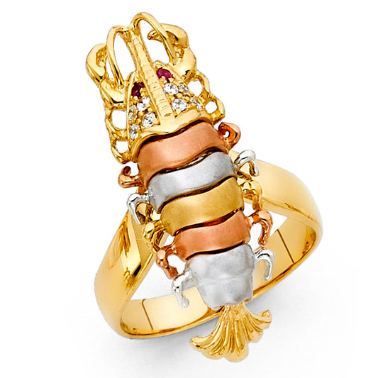 Fancy 3Color Rings - 14K Gold - RG1700