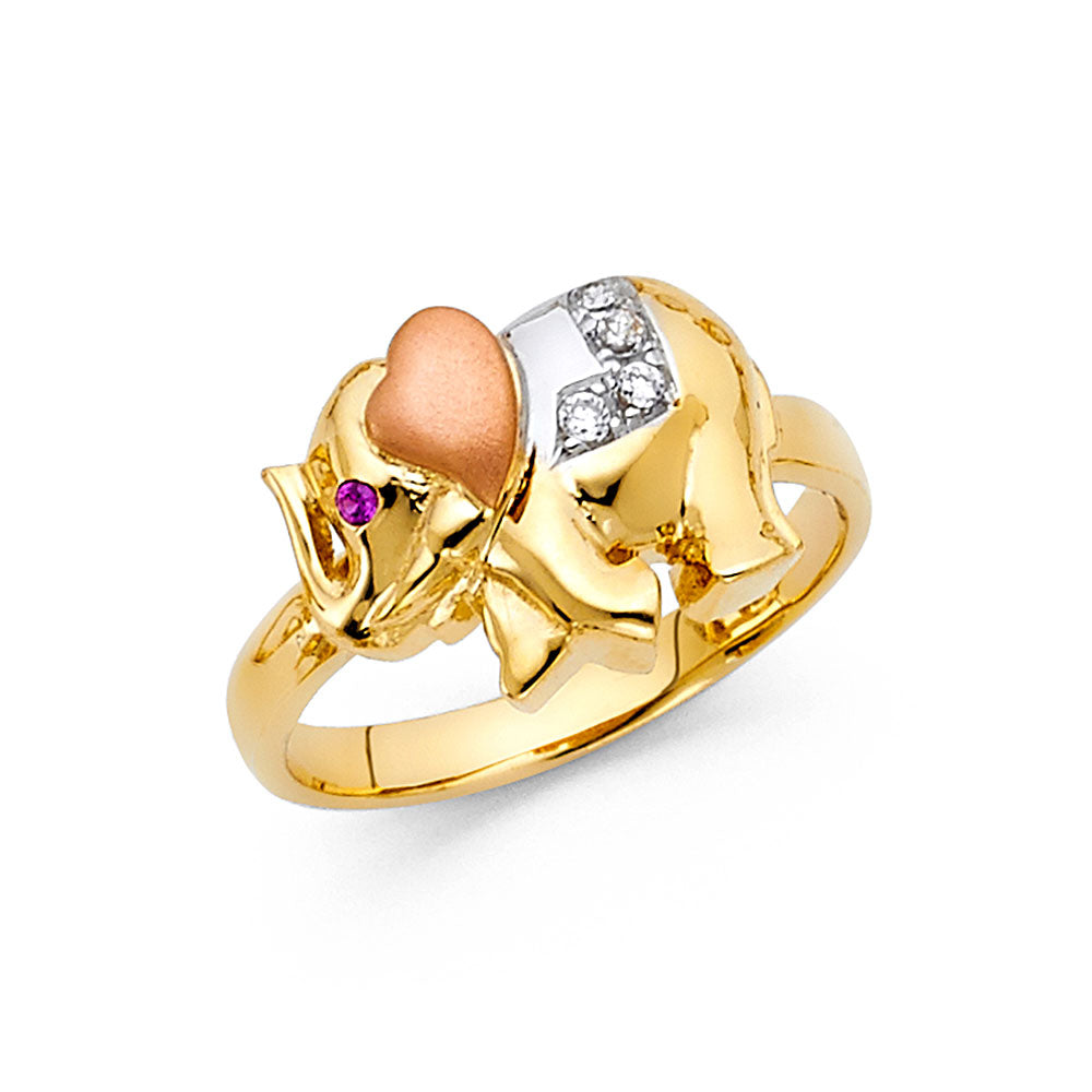 Fancy 3Color Rings - 14K Gold - RG1704