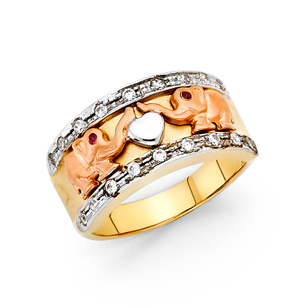 Fancy 3Color Rings - 14K Gold - RG1708