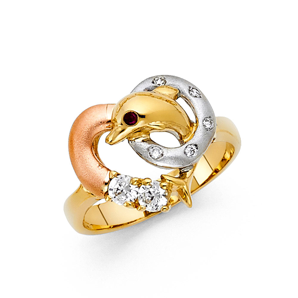 Fancy 3Color Rings - 14K Gold - RG1711
