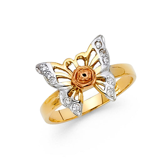 Fancy 3Color Rings - 14K Gold - RG1718