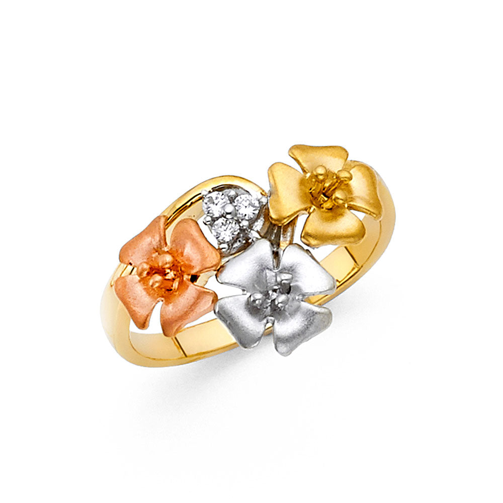 Fancy 3Color Rings - 14K Gold - RG1721
