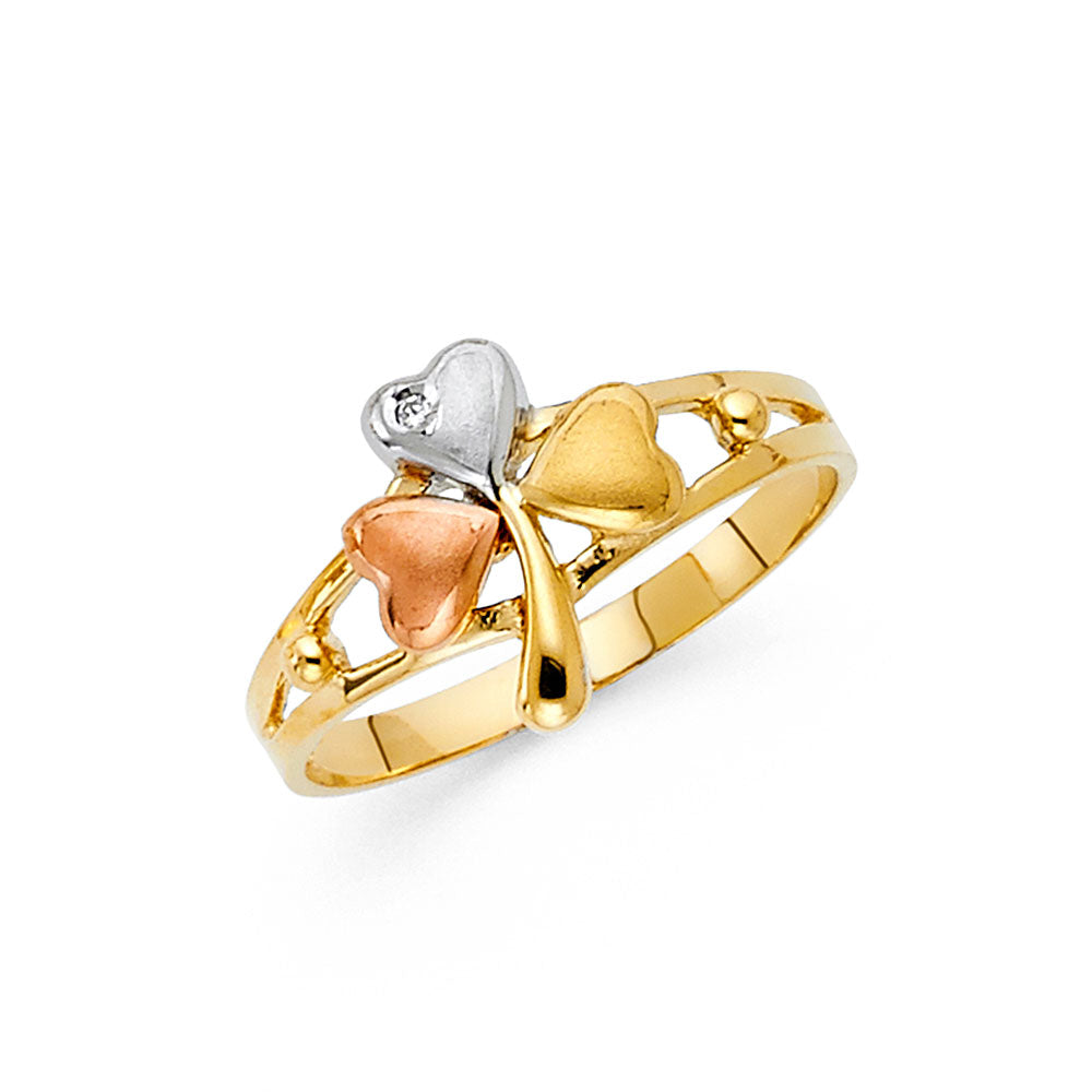 Fancy 3Color Rings - 14K Gold - RG1725