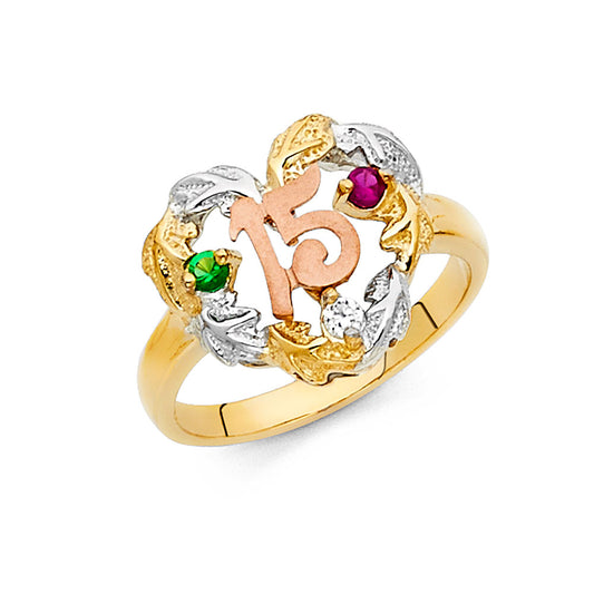 15 Años Rings - 14K Gold - RG1870