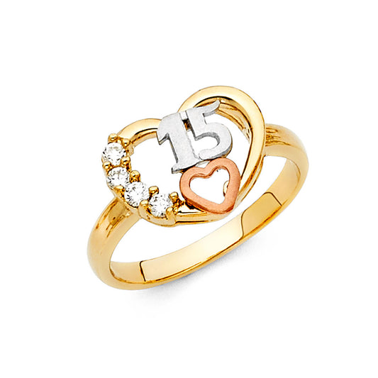 15 Años Rings - 14K Gold - RG1876