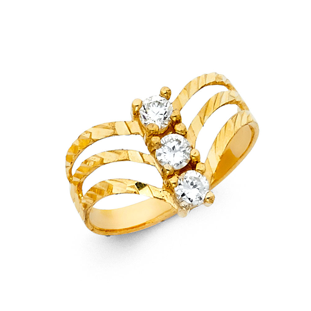 CZ Rings & Mother Rings - 14K Gold - RG1955