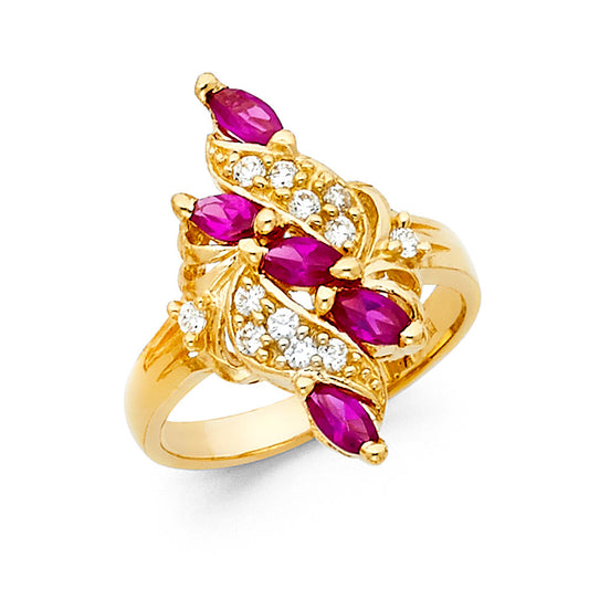 CZ Rings & Mother Rings - 14K Gold - RG1960