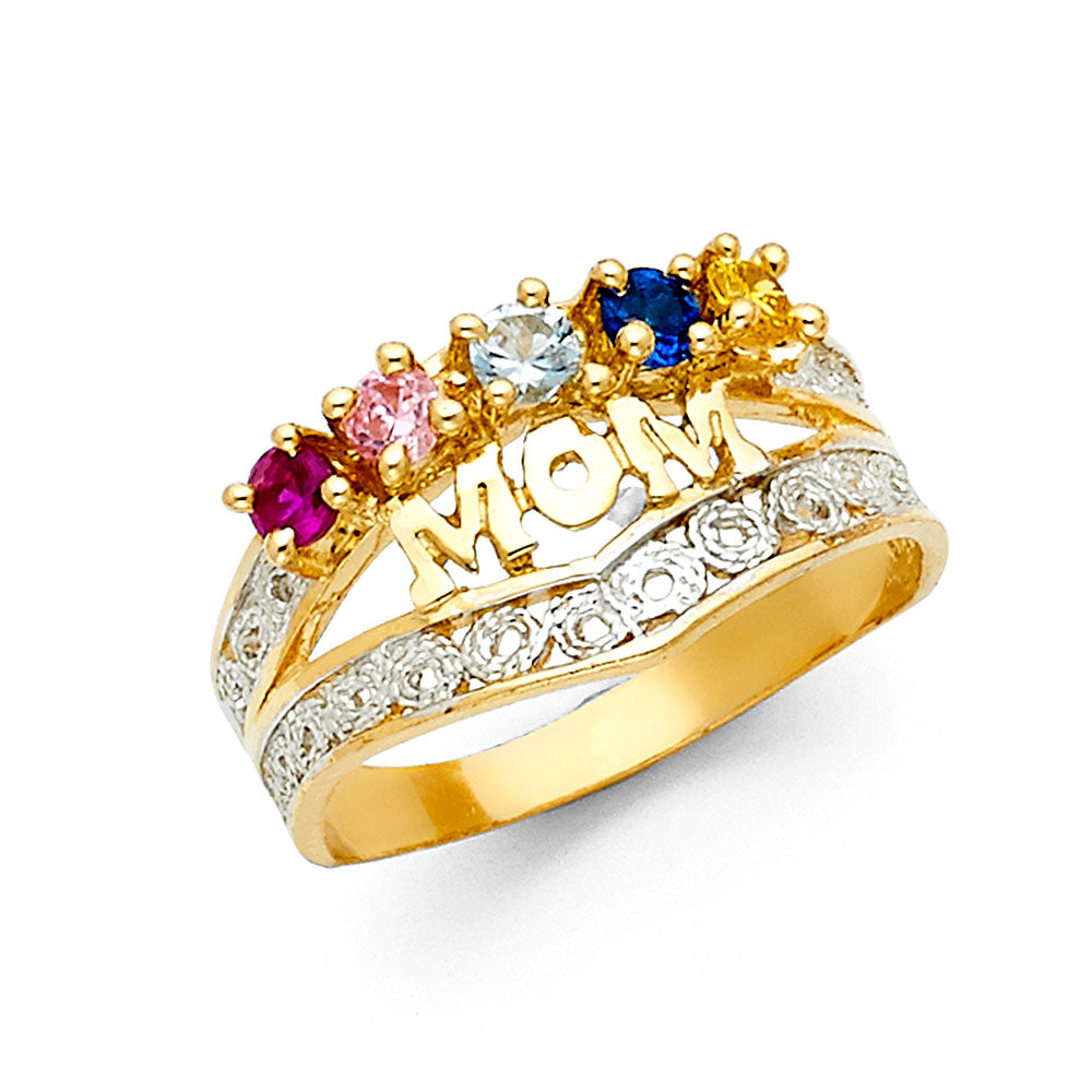 CZ Rings & Mother Rings - 14K Gold - RG1975