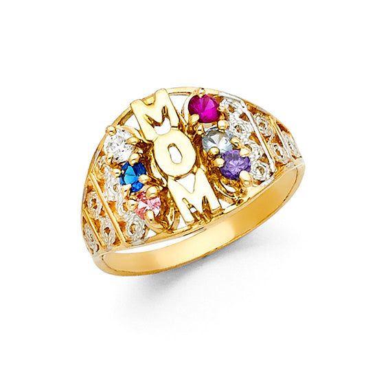 CZ Rings & Mother Rings - 14K Gold - RG1976