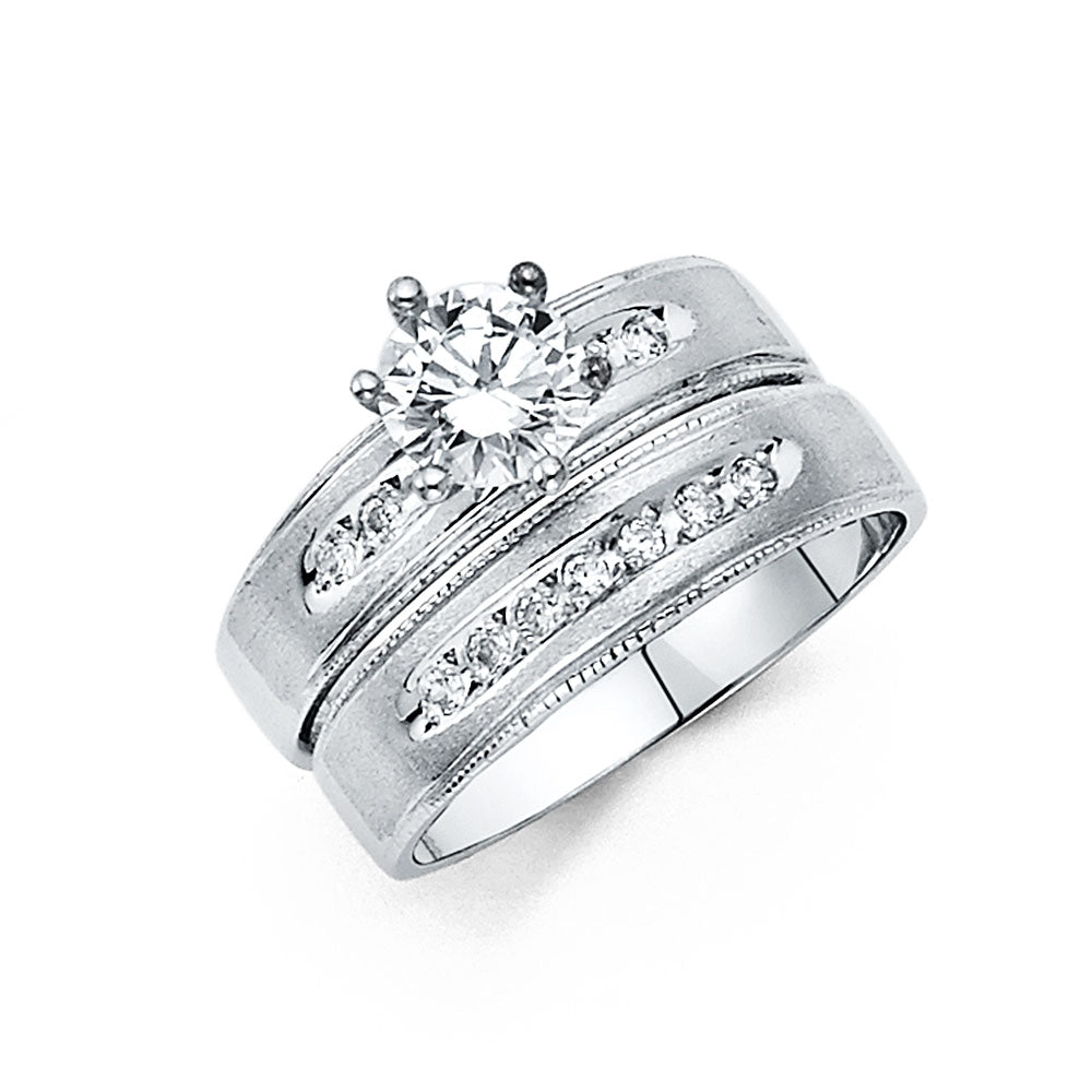 CZ Wedding Trio Sets - 14K - RG199